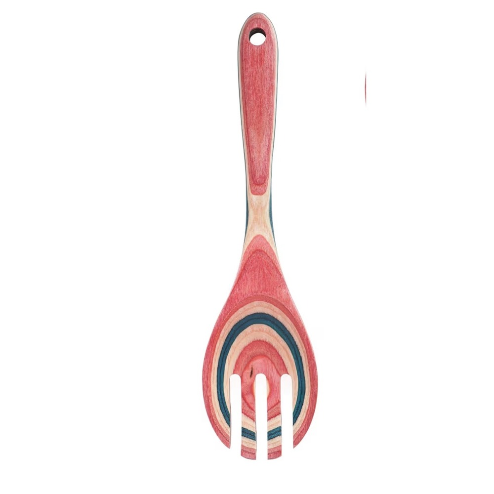 Myrainbow Wooden Salad Servers Serving Spoon Utensil‎ Set Multicolored